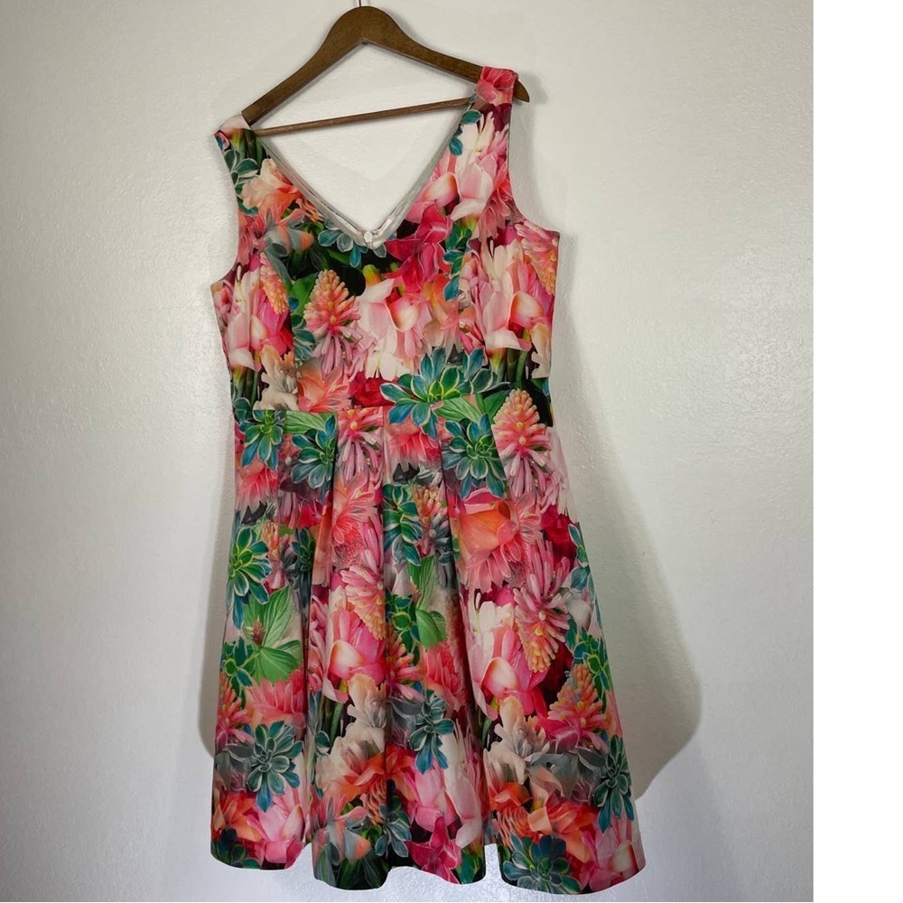 City Chic Desert Flower Fit & Flare Dress - Size XS/14 - NWT